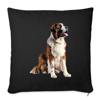 Bernard Saint Sapa - Sofa pillowcase 17,3'' x 17,3'' (45 x 45 cm) - black - Front