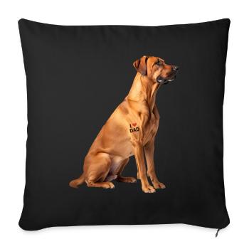 Ridgeback Rhodesian Rapa - Sofakissenbezug 45 x 45 cm - Schwarz - Vorne