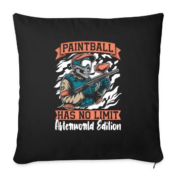 Paintball Skeleton - Sofa pillowcase 17,3'' x 17,3'' (45 x 45 cm) - black - Front