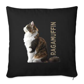 Ragamuffin - Housse de coussin décorative 45 x 45 cm - noir - Devant