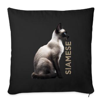 Siamese - Sofa pillowcase 17,3'' x 17,3'' (45 x 45 cm) - black - Front