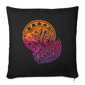 Brittany Spaniel Stammes Moon Phases - Sofakissenbezug 45 x 45 cm - Schwarz - Vorne