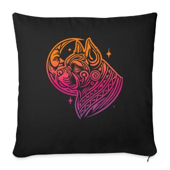 Cane Corso Tribal Phases de Lune - Housse de coussin décorative 45 x 45 cm - noir - Devant