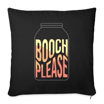 Fermentation du thé Booch Please Kombucha - Housse de coussin décorative 45 x 45 cm - noir - Devant
