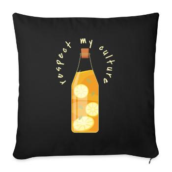 Respect My Culture Kombucha Tea - Sofa pillowcase 17,3'' x 17,3'' (45 x 45 cm) - black - Front