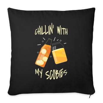 Chillin ́ With My Scobies Kombucha Tea - Sofa pillowcase 17,3'' x 17,3'' (45 x 45 cm) - black - Front