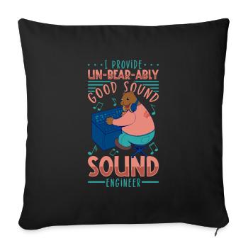 Son puissant - ingénieur du son - Housse de coussin décorative 45 x 45 cm - noir - Devant