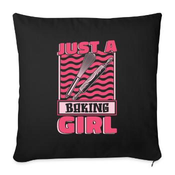 Boulangerie Boulangerie Juste Une Pâtissière - Housse de coussin décorative 45 x 45 cm - noir - Devant