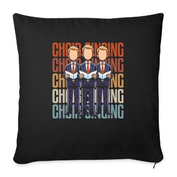 Choristes - Housse de coussin décorative 45 x 45 cm - noir - Devant
