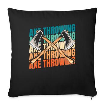 Axe Throwing Axe Thrower - Sofa pillowcase 17,3'' x 17,3'' (45 x 45 cm) - black - Front