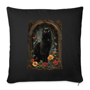 Chat de Bombay - Housse de coussin décorative 45 x 45 cm - noir - Devant