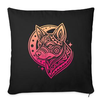 Australian Cattledog Tribal Moon Phases - Sofa pillowcase 17,3'' x 17,3'' (45 x 45 cm) - black - Front