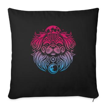 Beijing Tribal Moon Phases - Sofa pillowcase 17,3'' x 17,3'' (45 x 45 cm) - black - Front