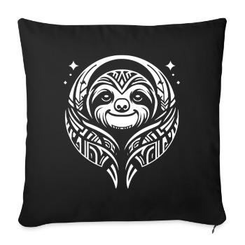 Faultier Stammes Moon Phases - Sofakissenbezug 45 x 45 cm - Schwarz - Vorne