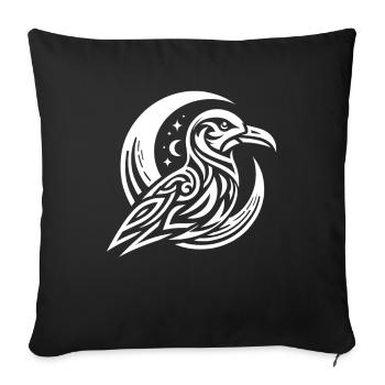 Seagull Tribal Moon Phases - Sofa pillowcase 17,3'' x 17,3'' (45 x 45 cm) - black - Front