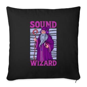 Sound Wizard - Sound Engineer - Sofa pillowcase 17,3'' x 17,3'' (45 x 45 cm) - black - Front