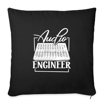 Ingénieur du son - Ingénieur du son - Housse de coussin décorative 45 x 45 cm - noir - Devant