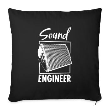Tontechniker - Ingénieur du son - Housse de coussin décorative 45 x 45 cm - noir - Devant