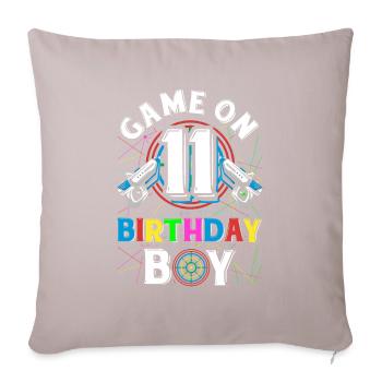 Jeu de Lasertag sur 11 Anniversaire Garçon Intérieur Laser Tag - Housse de coussin décorative 45 x 45 cm - taupe clair - Devant