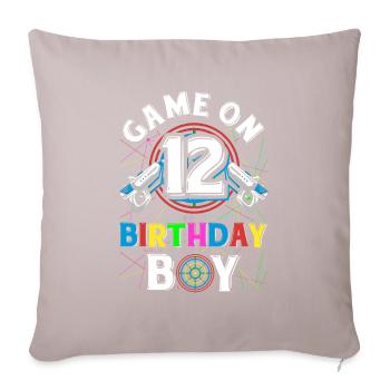 Jeu de Lasertag sur 12 Anniversaire Garçon Intérieur Laser Tag - Housse de coussin décorative 45 x 45 cm - taupe clair - Devant