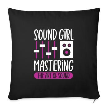 Sound Girl - Sound Engineer - Sofa pillowcase 17,3'' x 17,3'' (45 x 45 cm) - black - Front