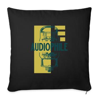 Audiophile - Vacuum Tube - Sofa pillowcase 17,3'' x 17,3'' (45 x 45 cm) - black - Front