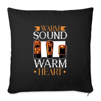 Son chaud - Tubes à vide - Housse de coussin décorative 45 x 45 cm - noir - Devant