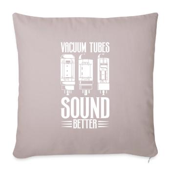 Les tubes à vide sonnent mieux - amplificateurs à tubes - Housse de coussin décorative 45 x 45 cm - taupe clair - Devant