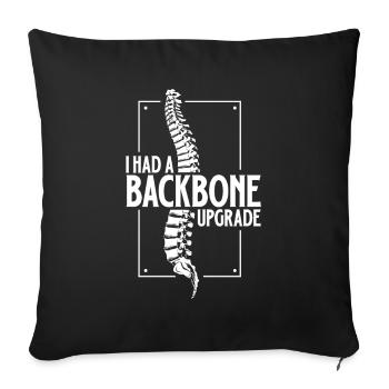Spine Upgrade Received - Back Surgery - Sofa pillowcase 17,3'' x 17,3'' (45 x 45 cm) - black - Front