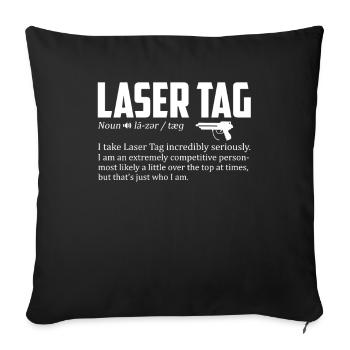 Laser Tag Definition - Sofa pillowcase 17,3'' x 17,3'' (45 x 45 cm) - black - Front