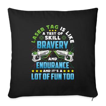 Laser Tag Gift Vice Tag Player Boys - Sofa pillowcase 17,3'' x 17,3'' (45 x 45 cm) - black - Front