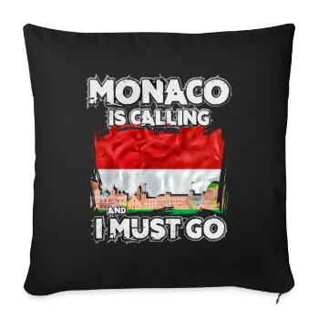 Monaco - Sofakissenbezug 45 x 45 cm - Schwarz - Vorne