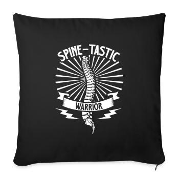 Spine-tastic Warrior - Spine Surgery - Sofa pillowcase 17,3'' x 17,3'' (45 x 45 cm) - black - Front