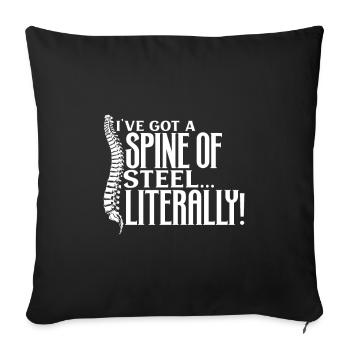 Back of Steel - Spine Surgery - Sofa pillowcase 17,3'' x 17,3'' (45 x 45 cm) - black - Front