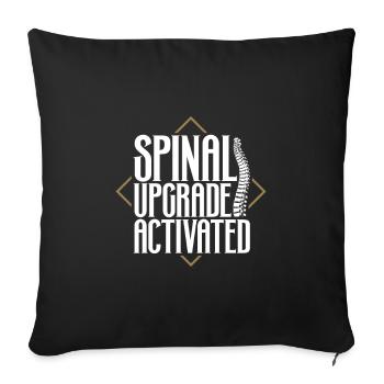 Spine Upgrade Enabled - Back Surgery - Sofa pillowcase 17,3'' x 17,3'' (45 x 45 cm) - black - Front