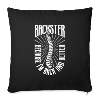 Backster - Back and Better - Spine Surgery - Sofa pillowcase 17,3'' x 17,3'' (45 x 45 cm) - black - Front