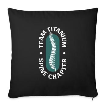 Team Titan - Back Surgery - Sofa pillowcase 17,3'' x 17,3'' (45 x 45 cm) - black - Front