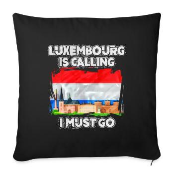 Luxembourg - Sofa pillowcase 17,3'' x 17,3'' (45 x 45 cm) - black - Front