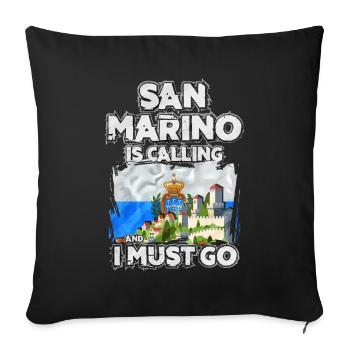 San Marino - Sofa pillowcase 17,3'' x 17,3'' (45 x 45 cm) - black - Front