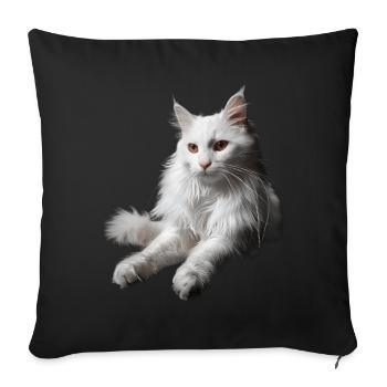 Turkish Angora - Sofa pillowcase 17,3'' x 17,3'' (45 x 45 cm) - black - Front