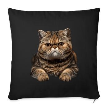Exotic Shorthair - Sofa pillowcase 17,3'' x 17,3'' (45 x 45 cm) - black - Front