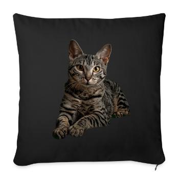 Egyptian Mau - Sofa pillowcase 17,3'' x 17,3'' (45 x 45 cm) - black - Front