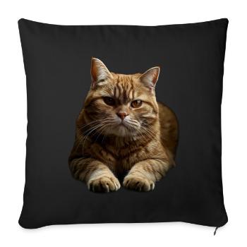 Européen à poil court - Housse de coussin décorative 45 x 45 cm - noir - Devant