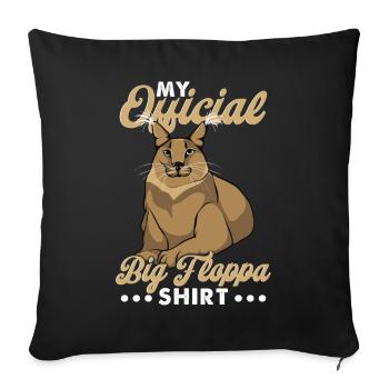 Ma chemise officielle Big Floppa - Housse de coussin décorative 45 x 45 cm - noir - Devant