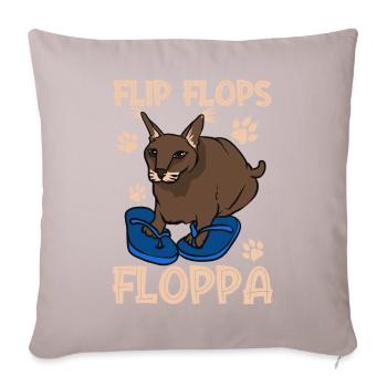 Big Floppa Karakal Cat Meme - Housse de coussin décorative 45 x 45 cm - taupe clair - Devant