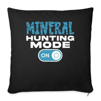 Chasse aux roches Chasseur de minéraux - Housse de coussin décorative 45 x 45 cm - noir - Devant