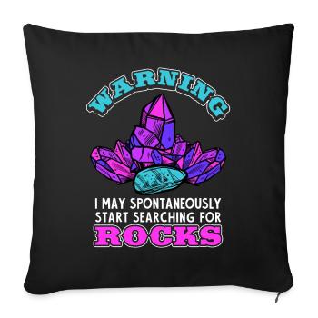 Rock Hunting Mineral - Sofa pillowcase 17,3'' x 17,3'' (45 x 45 cm) - black - Front