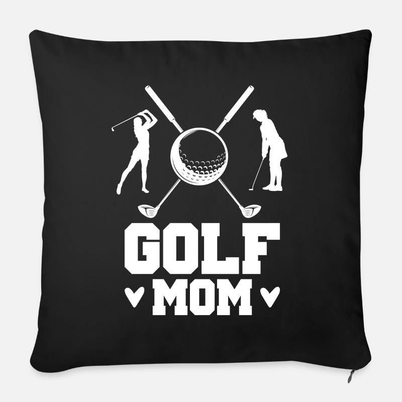 Golf Mom Golfer Mother Golf Ball Game Golf Sport - Sofakissenbezug 45 x 45 cm - Schwarz