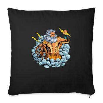 Dieu de la mythologie celtique - Taranis - Housse de coussin décorative 45 x 45 cm - noir - Devant