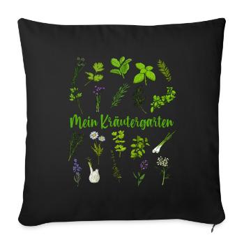My Herb Garden - Herbs - Sofa pillowcase 17,3'' x 17,3'' (45 x 45 cm) - black - Front